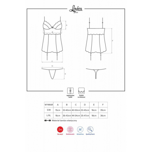 Komplet Obsessive Lovica corset